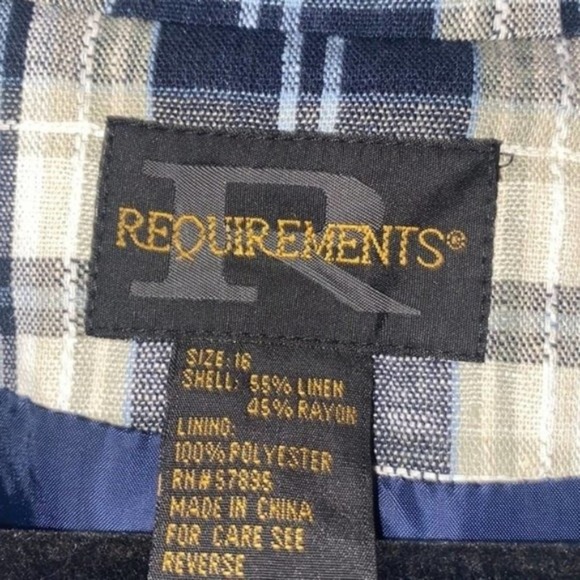 Requirements Linen Blazer size 16 - Picture 5 of 11